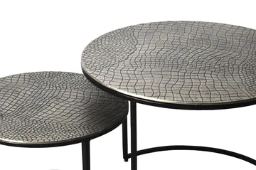 Galova sofabord 60 cm sett med 2 - Gullfarget og svart - Møbler - Bord - Sofabord