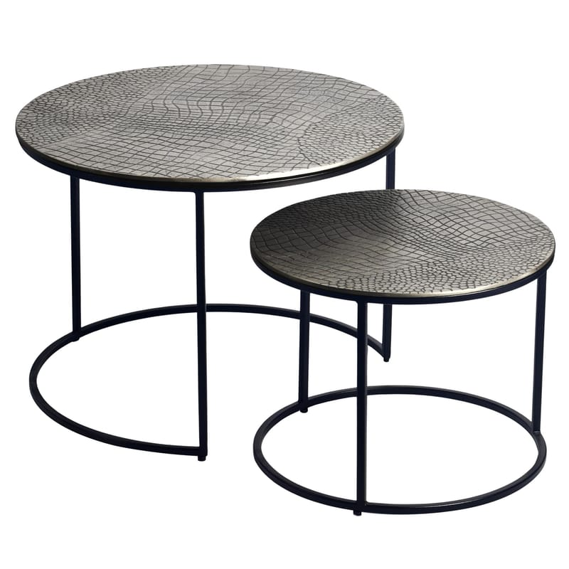 Galova sofabord 60 cm sett med 2 - Gullfarget og svart - Møbler - Bord - Sofabord