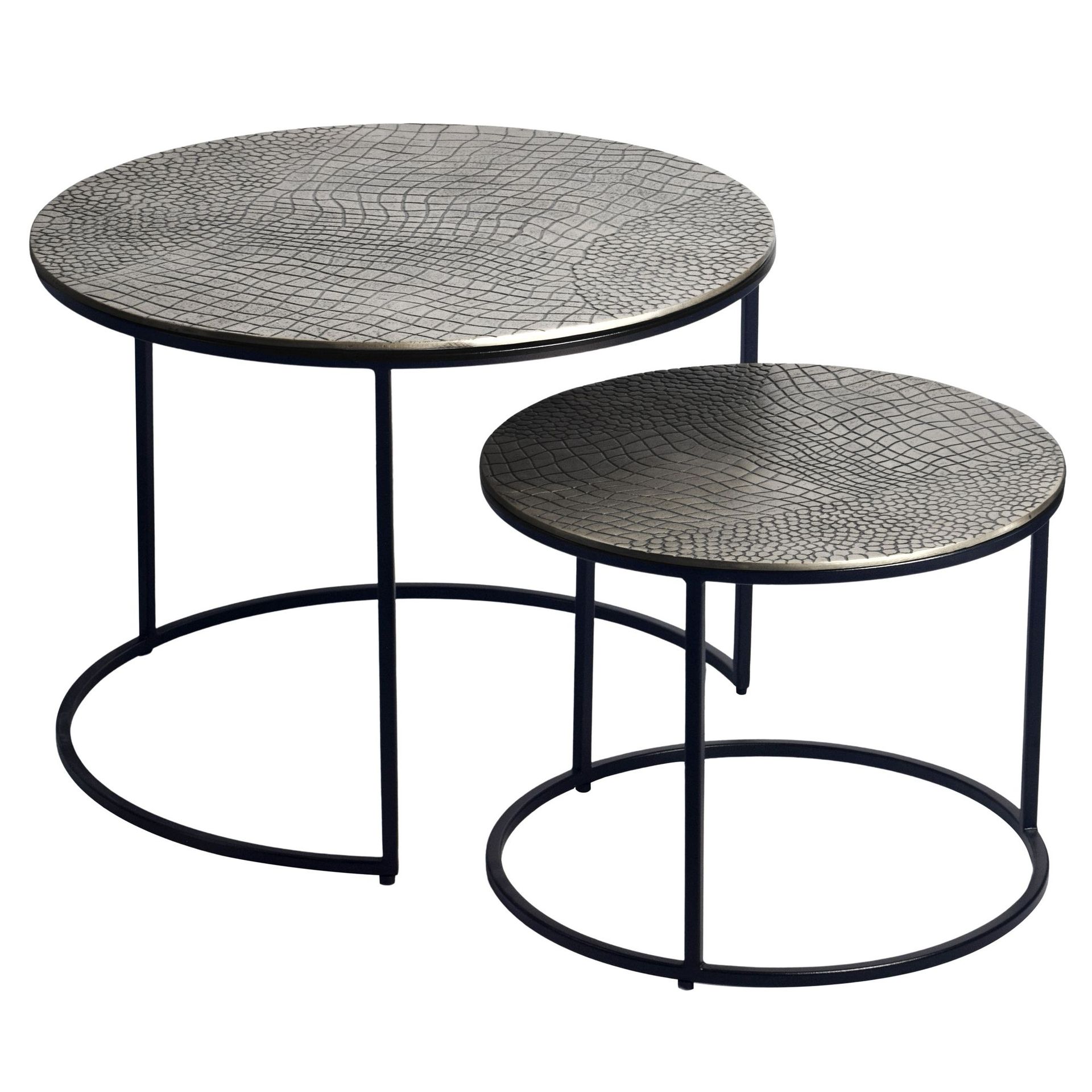 Galova sofabord 60 cm sett med 2 - Gullfarget og svart