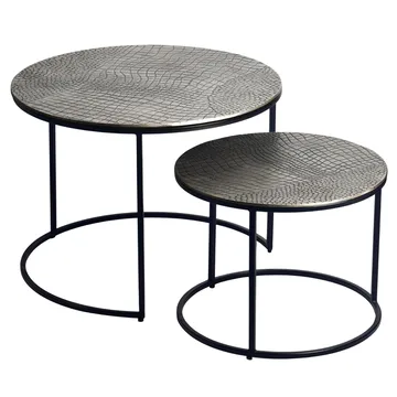 Galova sofabord 60 cm sett med 2 - Gullfarget og svart - Møbler - Bord - Sofabord