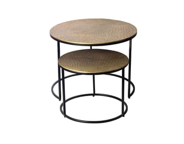 Galova Sofabord 60 cm Sett med 2 - Sølv og svart - Møbler - Bord - Sofabord