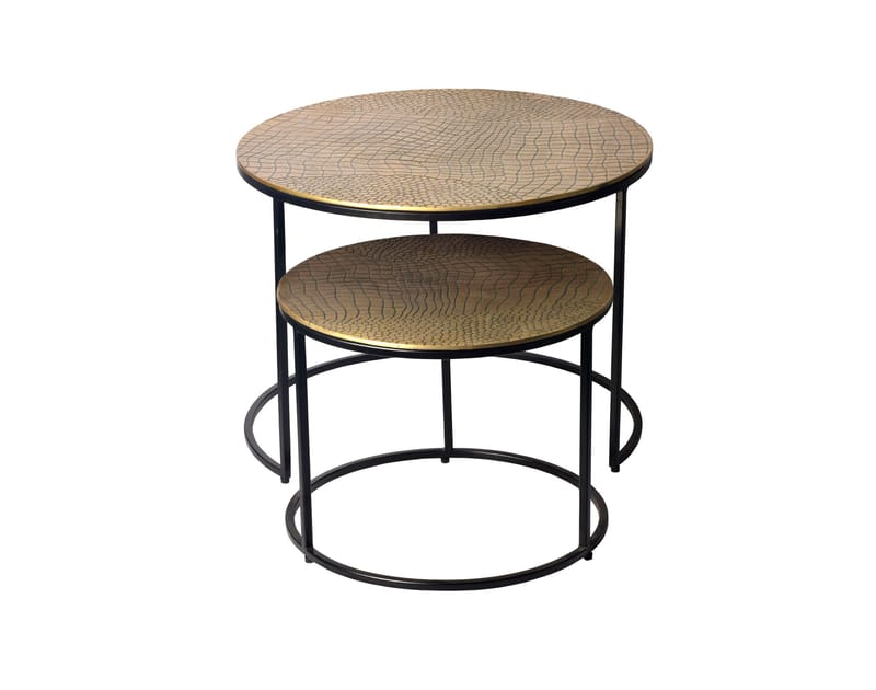 Galova Sofabord 60 cm Sett med 2 - Sølv og svart - Møbler - Bord - Sofabord