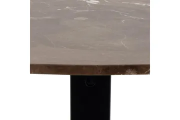 Ganesh Rundt Spisebord 120 cm med Marmorplate og Metalllook - Brun - Møbler - Bord - Spisebord & kjøkkenbord