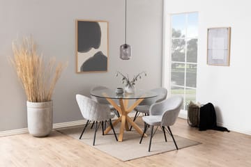 Ganesh Spisebord 119 cm Rund - Transparent - Møbler - Bord - Spisebord & kjøkkenbord