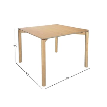 Gardenia Lite Kvadratisk Spisebord 90 cm i Tre med Eketrelook - Brun - Møbler - Bord - Spisebord & kjøkkenbord