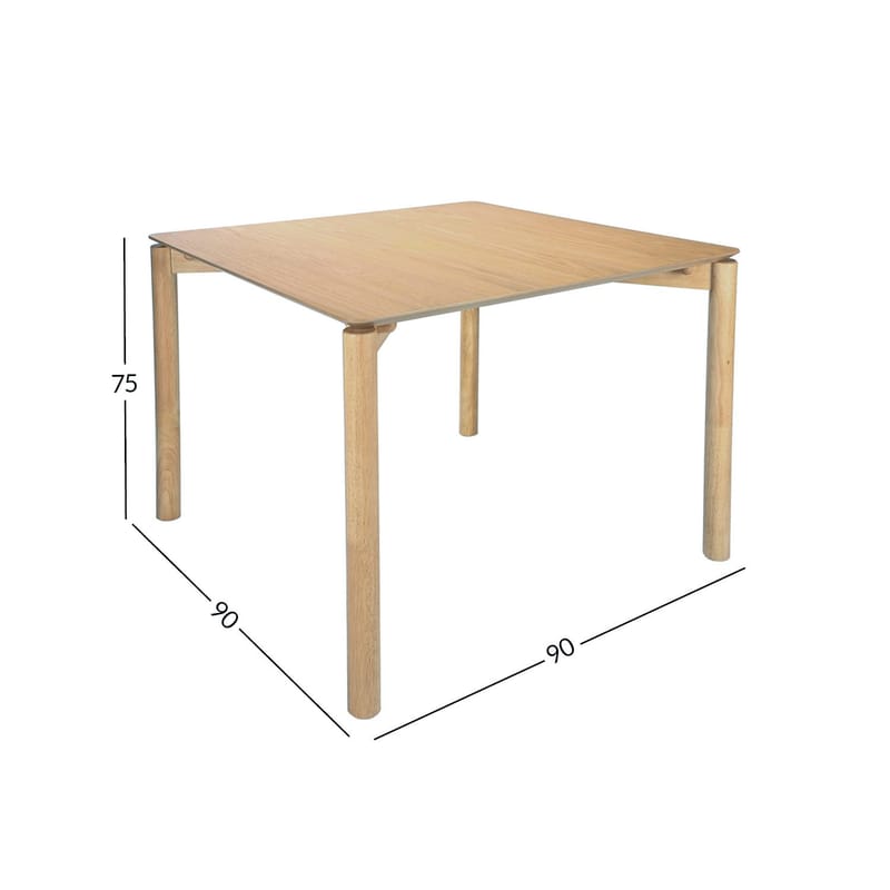 Gardenia Lite Kvadratisk Spisebord 90 cm i Tre med Eketrelook - Brun - Møbler - Bord - Spisebord & kjøkkenbord