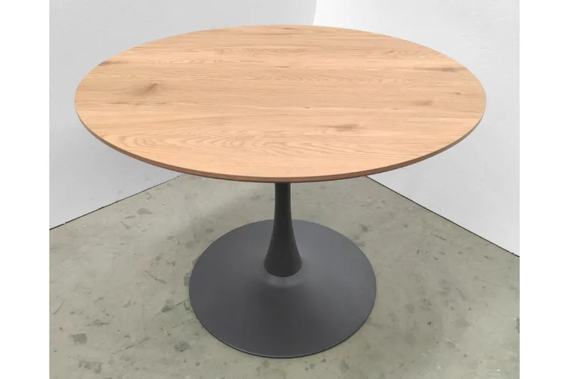 Gibran Spisebord 100 cm Rundt, Svart/Beige