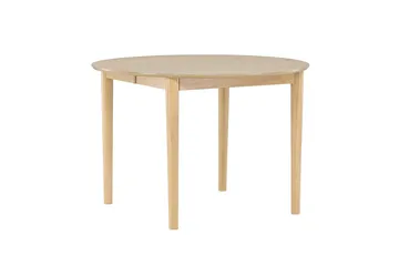 Gilda Rundt Spisebord 110 cm med Tre- og Eikeutseende - Whitewash - Møbler - Bord - Spisebord & kjøkkenbord