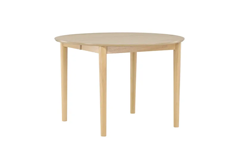 Gilda Rundt Spisebord 110 cm med Tre- og Eikeutseende - Whitewash - Møbler - Bord - Spisebord & kjøkkenbord