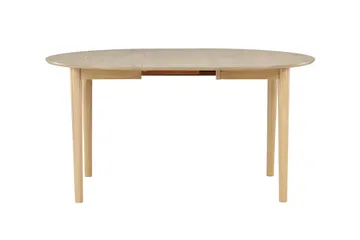 Gilda Rundt Spisebord 110 cm med Tre- og Eikeutseende - Whitewash - Møbler - Bord - Spisebord & kjøkkenbord