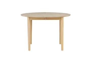 Gilda Rundt Spisebord 110 cm med Tre- og Eikeutseende - Whitewash - Møbler - Bord - Spisebord & kjøkkenbord