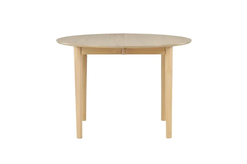 Gilda Rundt Spisebord 110 cm med Tre- og Eikeutseende, Whitewash