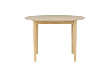 Gilda Rundt Spisebord 110 cm med Tre- og Eikeutseende - Whitewash - Møbler - Bord - Spisebord & kjøkkenbord
