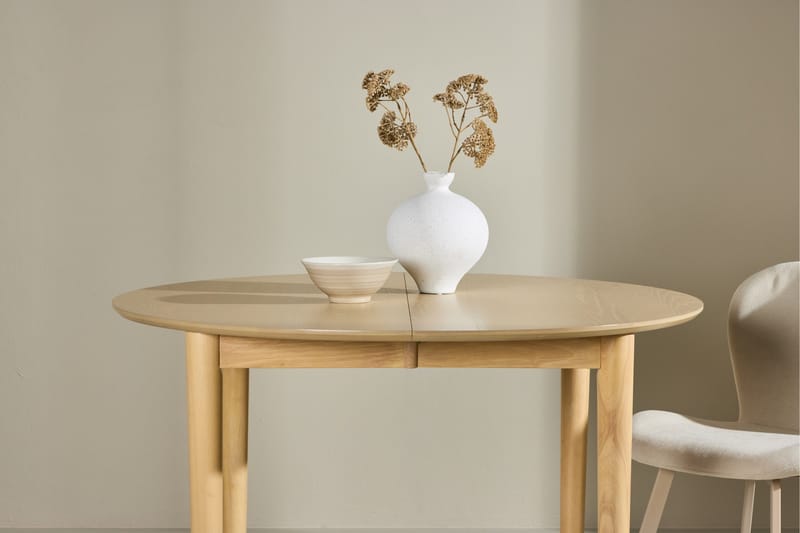 Gilda Spisebord 110 cm Rundt - Hvitlasert - Møbler - Bord - Spisebord & kjøkkenbord