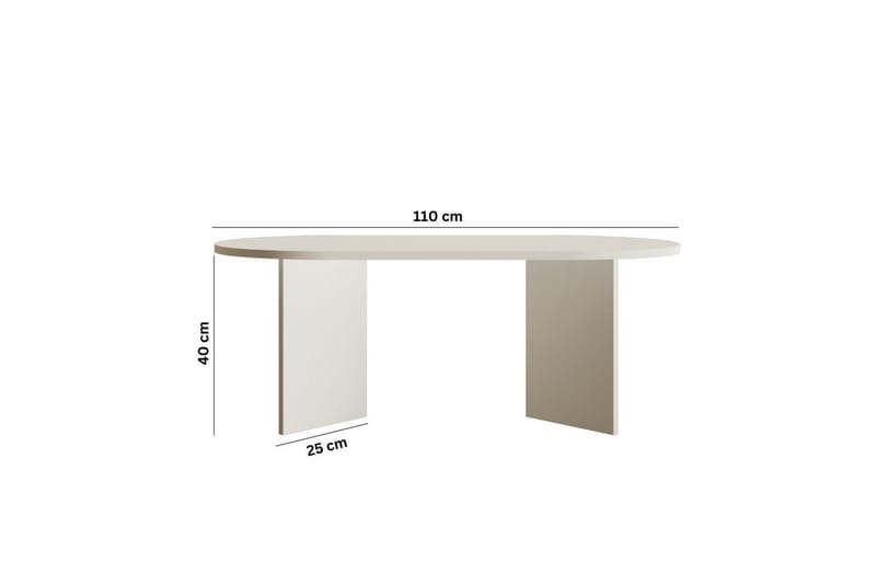 Glenure Sofabord 110 cm - Beige - Møbler - Bord - Sofabord