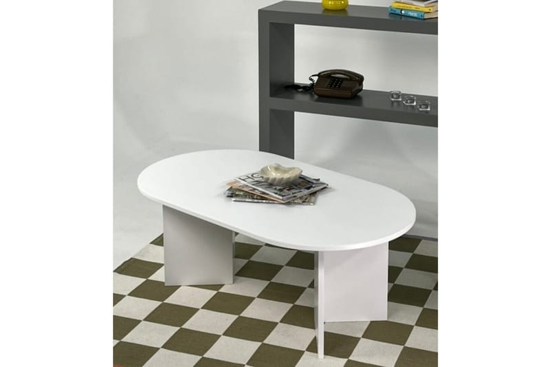 Glenure Sofabord 110 cm - Hvit - Møbler - Bord - Sofabord