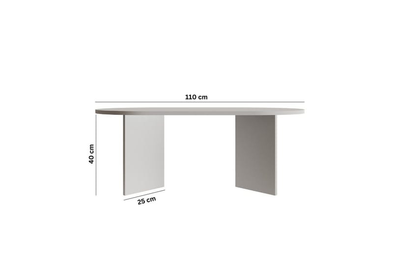 Glenure Sofabord 110 cm - Hvit - Møbler - Bord - Sofabord