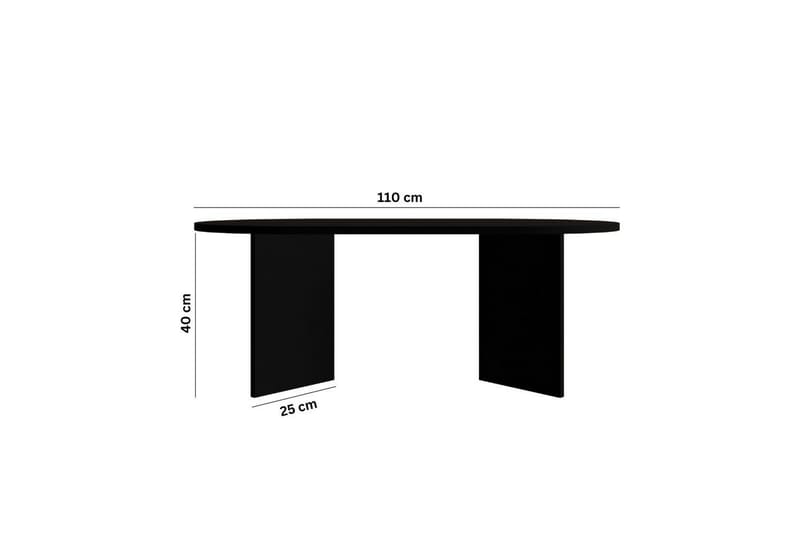 Glenure Sofabord 110 cm - Svart - Møbler - Bord - Sofabord
