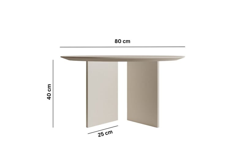Glenure Sofabord 80 cm - Cremehvit - Møbler - Bord - Sofabord