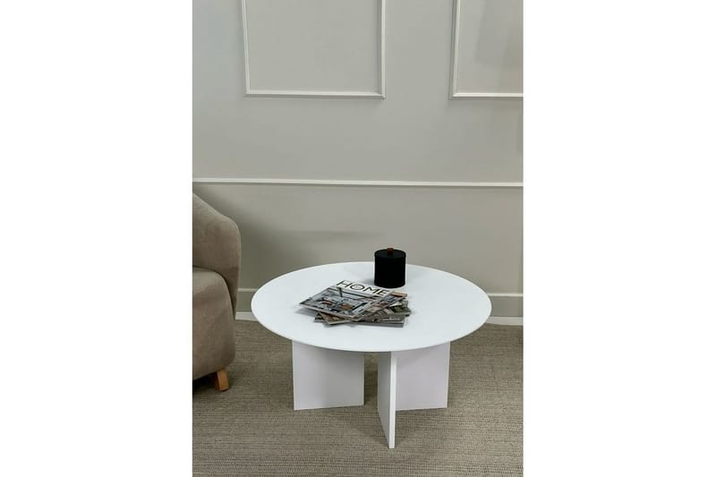 Glenure Sofabord 80 cm - Hvit - Møbler - Bord - Sofabord