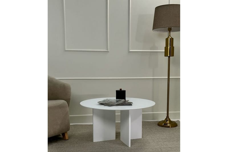 Glenure Sofabord 80 cm - Hvit - Møbler - Bord - Sofabord