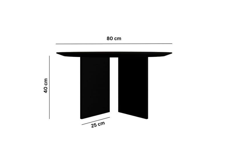 Glenure Sofabord 80 cm - Svart - Møbler - Bord - Sofabord