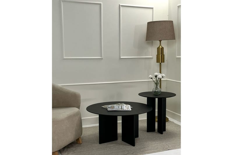Glenure Sofabord 80 cm - Svart - Møbler - Bord - Sofabord