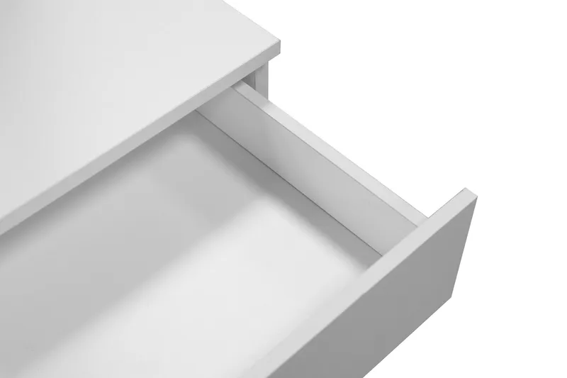 Glow Lite Sminkebord 80 cm med speil skuffer og krakk - LED Belysning - Hvit - Møbler - Bord - Sminkebord & toalettbord