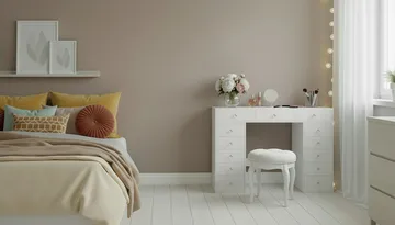 Glow stort sminkebord uten speil – oppbevaring med skuffer 120 cm - Hvit - Møbler - Bord - Sminkebord & toalettbord