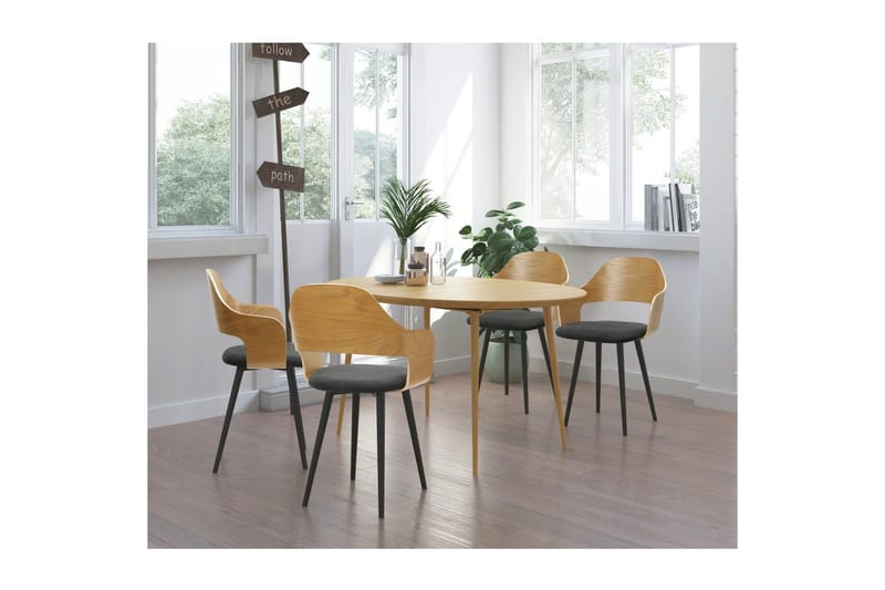 Graham Spisegruppe 4-seter - Brun - Møbler - Bord - Spisegrupper