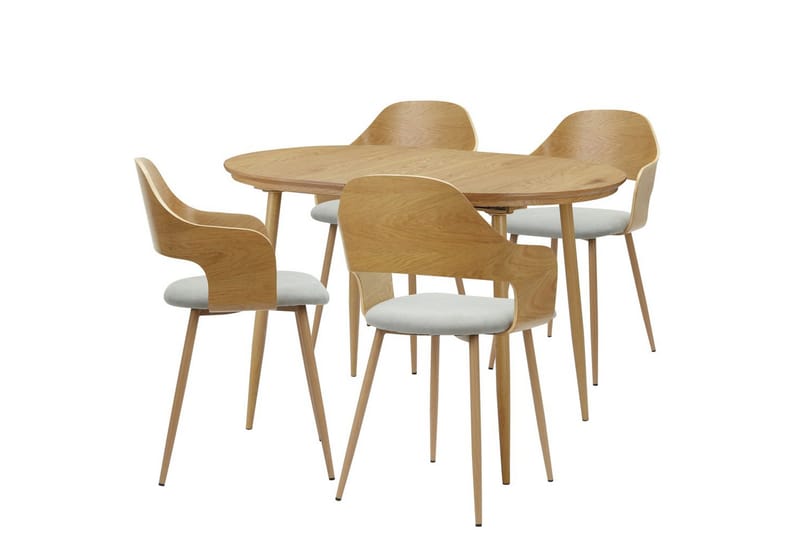 Graham Spisegruppe 4-seter - Brun - Møbler - Bord - Spisegrupper