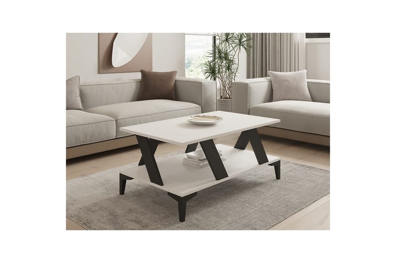 Gralen Stuebord 100 cm - Antrasitt/Hvit - Møbler - Bord - Sofabord