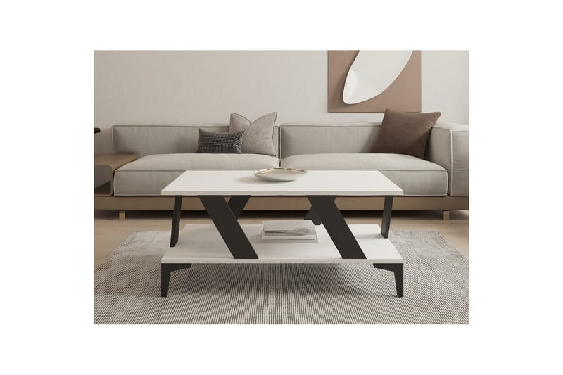 Gralen Stuebord 100 cm - Antrasitt/Hvit - Møbler - Bord - Sofabord
