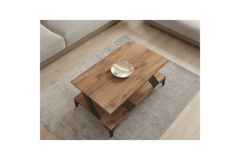 Gralen Stuebord 100 cm - Antrasitt/Natur - Møbler - Bord - Sofabord