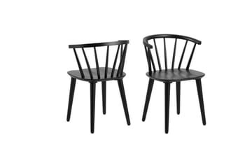 Grasonville Forlengbar Spisegruppe 115-154 cm + 4 stk. Spisestoler - Svart - Møbler - Bord - Spisegrupper