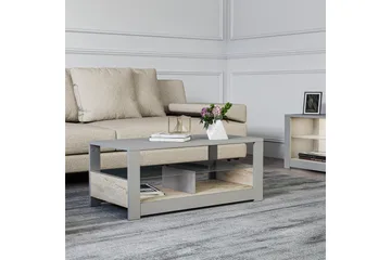 Griselda Sofabord 90 cm - Grå/Travertin - Møbler - Bord - Sofabord