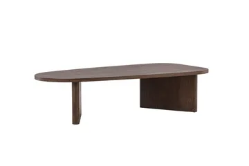 Grönvik ovalt sofabord 130 × 65 cm - Mørkebrun/valnøtt/tre - Møbler - Bord - Sofabord