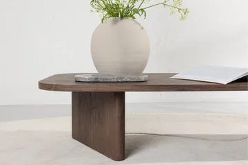 Grönvik ovalt sofabord 130 × 65 cm - Mørkebrun/valnøtt/tre - Møbler - Bord - Sofabord