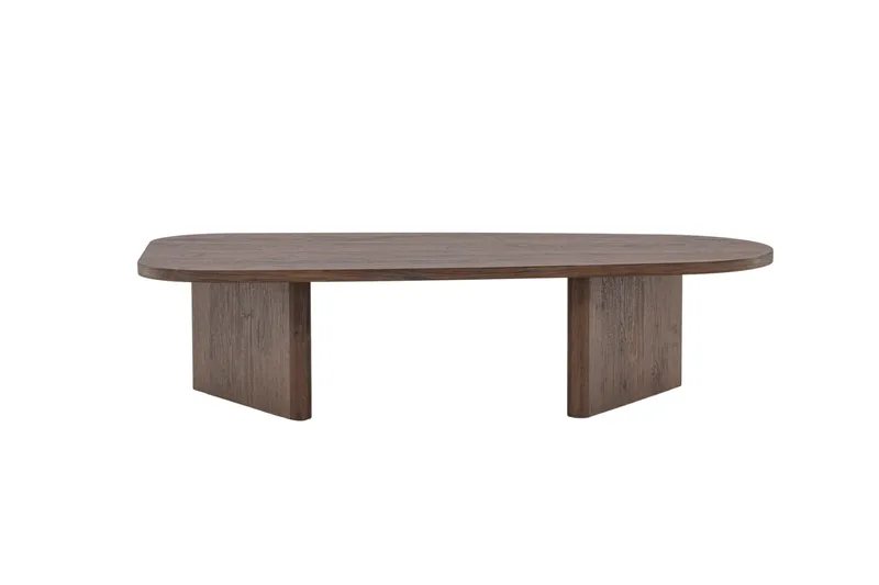 Grönvik ovalt sofabord 130 × 65 cm, Mørkebrun/valnøtt/tre