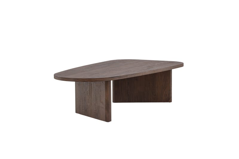 Grönvik ovalt sofabord 130 × 65 cm - Mørkebrun/valnøtt/tre - Møbler - Bord - Sofabord
