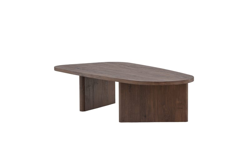 Grönvik ovalt sofabord 130 × 65 cm - Mørkebrun/valnøtt/tre - Møbler - Bord - Sofabord