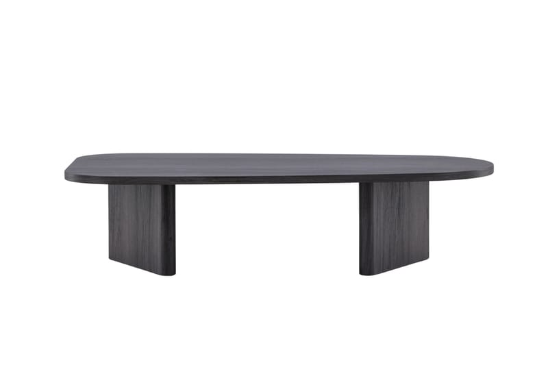 Grönvik Ovalt Sofabord 130x65 cm i Malt Tre, Sort