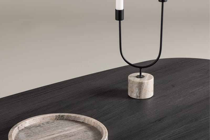Grönvik Ovalt Sofabord 130x65 cm i Malt Tre - Sort - Møbler - Bord - Sofabord