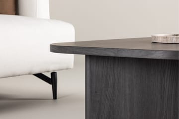 Grönvik Ovalt Sofabord 130x65 cm i Malt Tre - Sort - Møbler - Bord - Sofabord