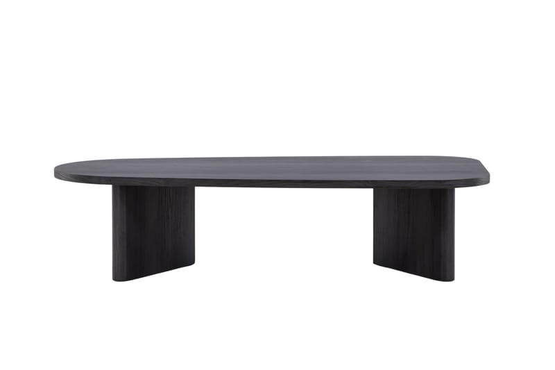 Grönvik Ovalt Sofabord 130x65 cm i Malt Tre - Sort - Møbler - Bord - Sofabord