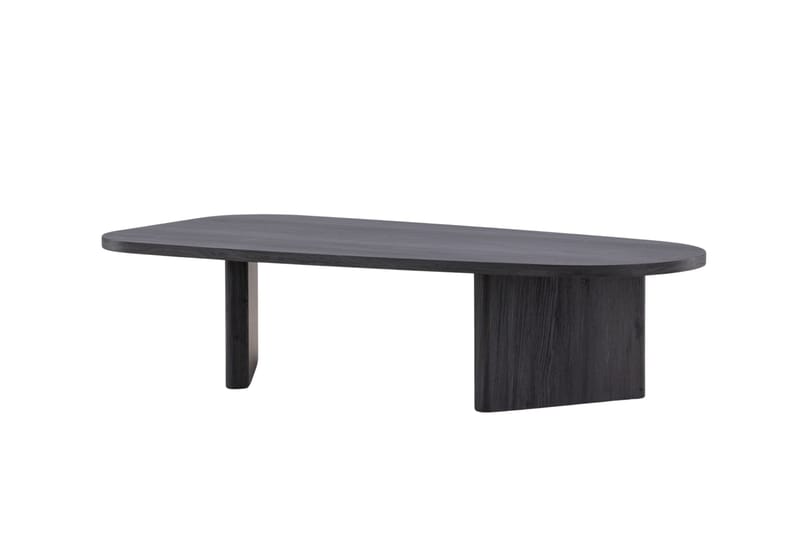 Grönvik Ovalt Sofabord 130x65 cm i Malt Tre - Sort - Møbler - Bord - Sofabord