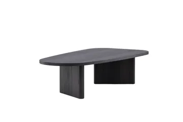 Grönvik Ovalt Sofabord 130x65 cm i Malt Tre - Sort - Møbler - Bord - Sofabord