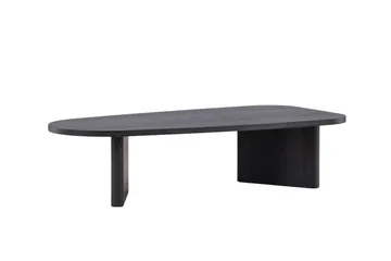 Grönvik Ovalt Sofabord 130x65 cm i Malt Tre - Sort - Møbler - Bord - Sofabord