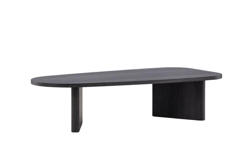 Grönvik Ovalt Sofabord 130x65 cm i Malt Tre - Sort - Møbler - Bord - Sofabord