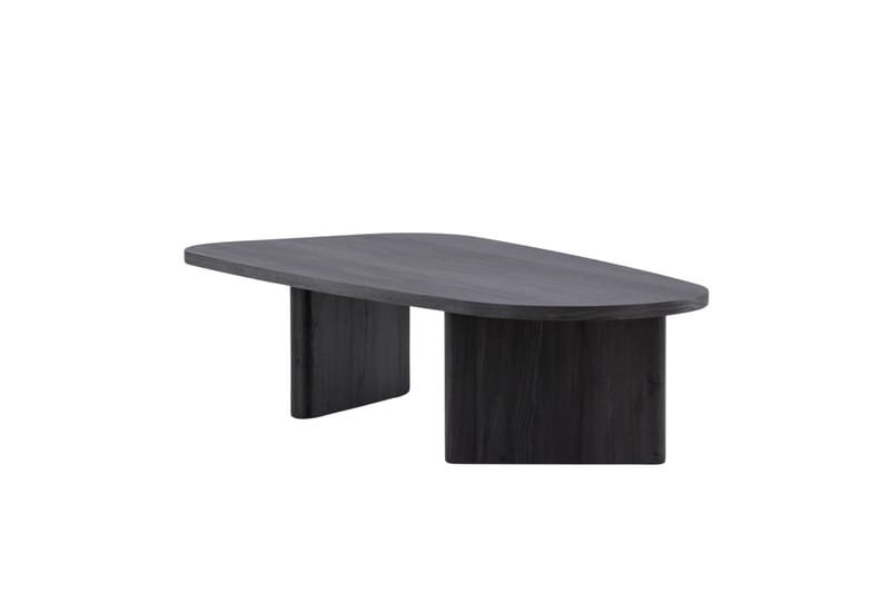 Grönvik Ovalt Sofabord 130x65 cm i Malt Tre - Sort - Møbler - Bord - Sofabord